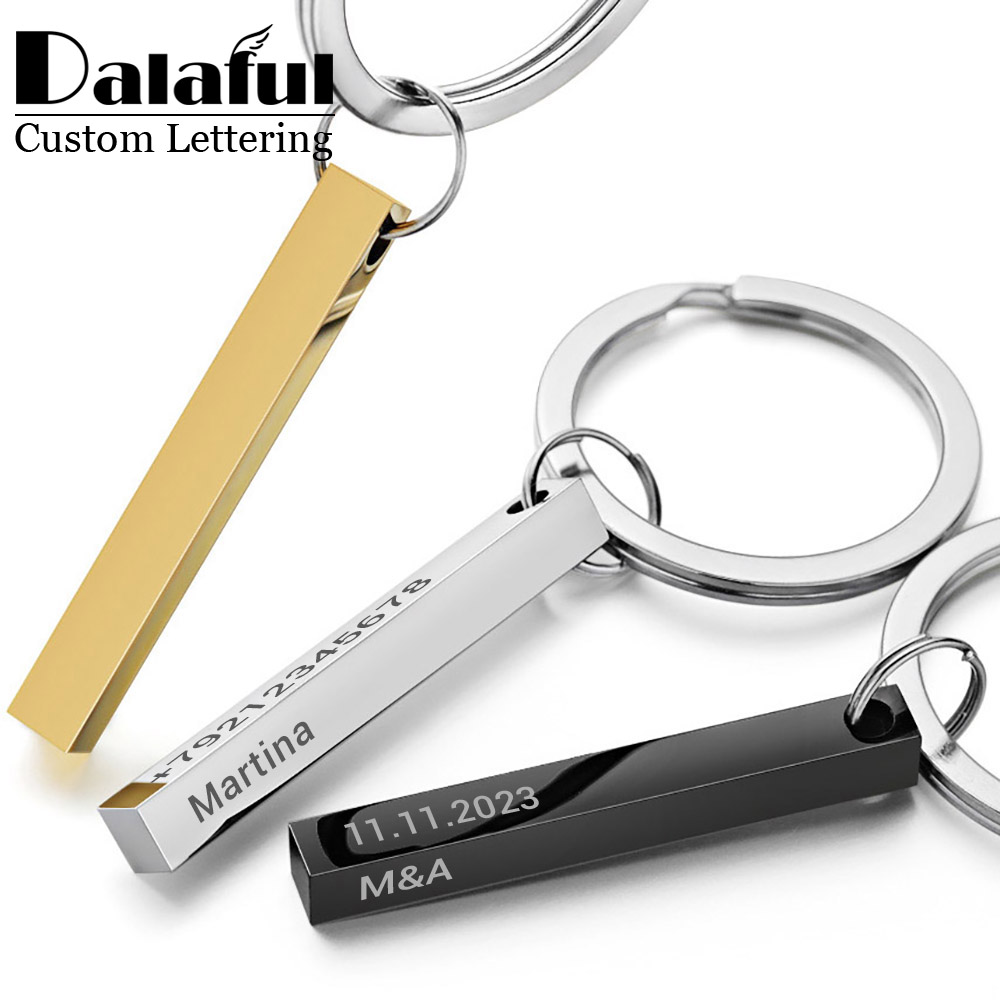 Initial Ring Custom - Llaveros personalizados con barra 3D, llaveros