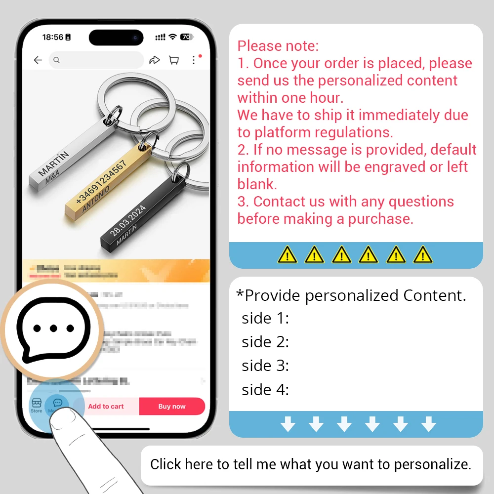 Llavero de barra 3D personaliz - Initial Ring Custom reseña y precio