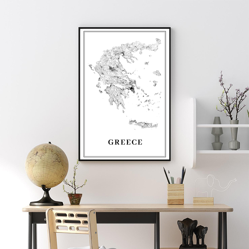Póster de mapa de ruta de Grec - Custom Star Map reseña y precio