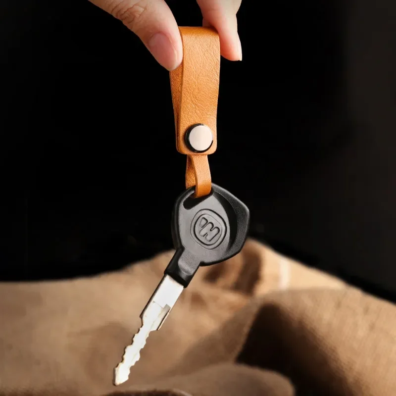 LLavero de cuero genuino con l - Initial Ring Custom reseña y precio