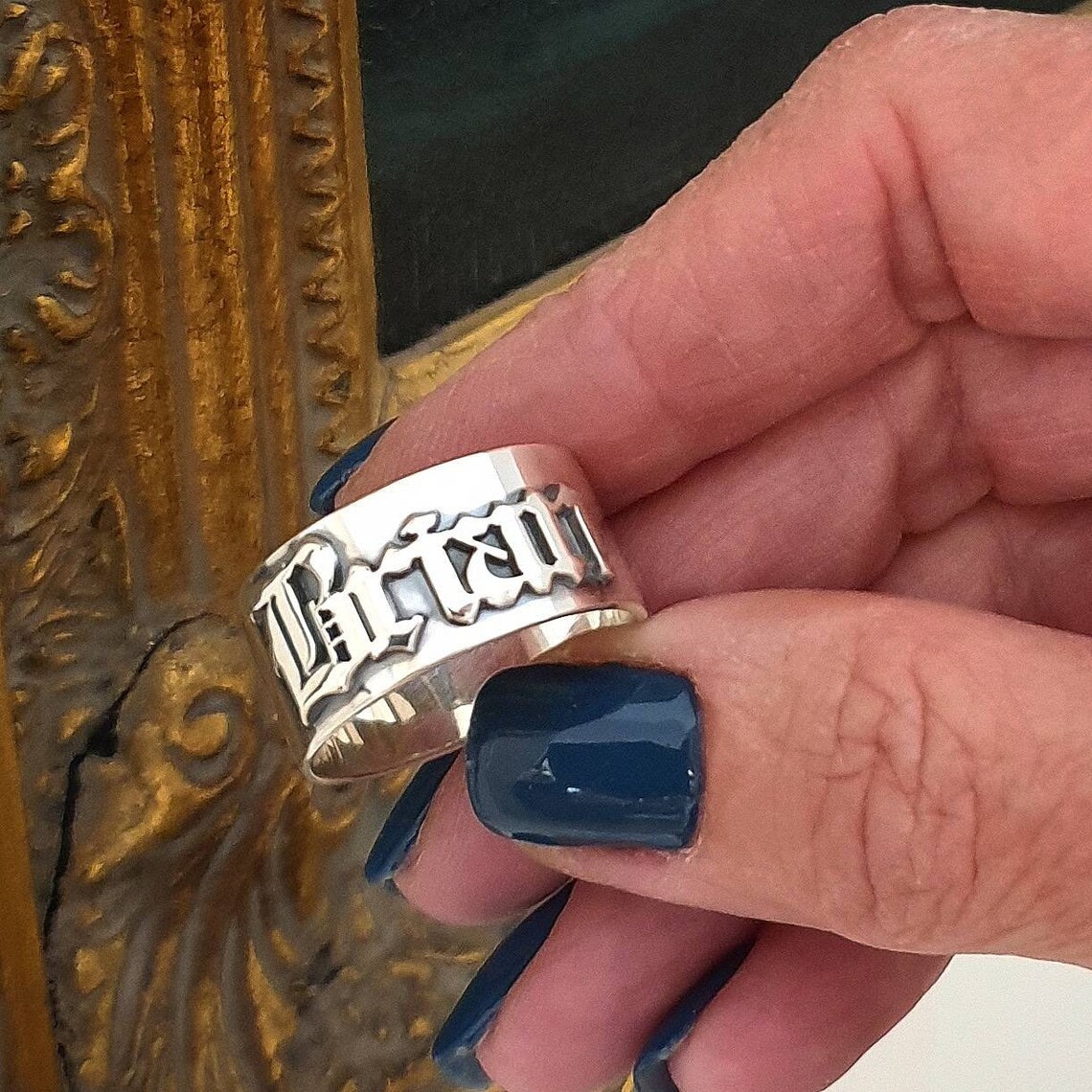 Anillos góticos de 12MM para h - Initial Ring Custom reseña y precio